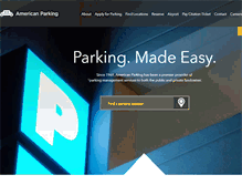 Tablet Screenshot of americanparking.com